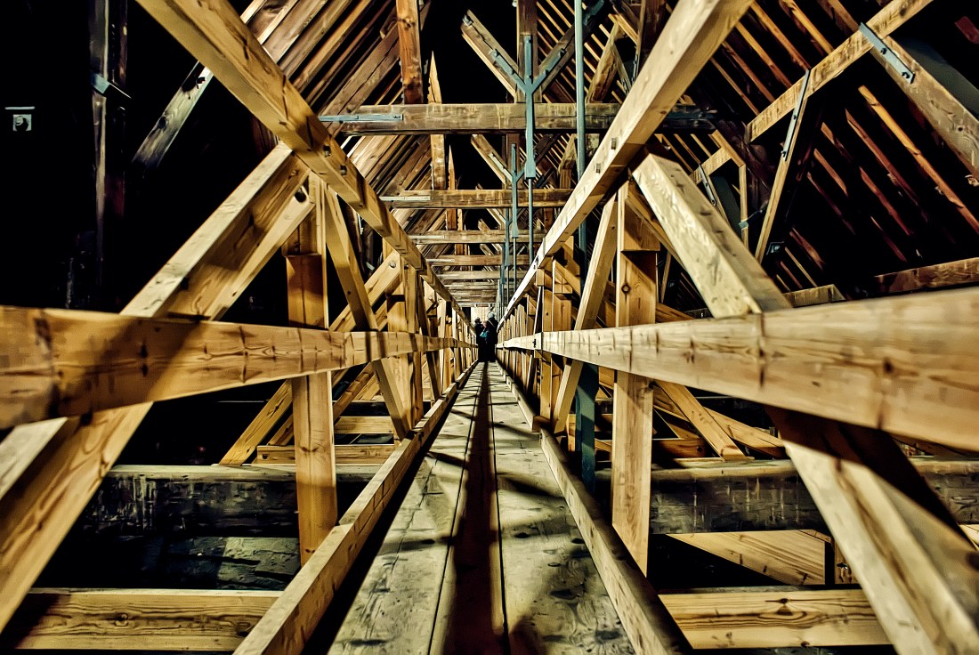timber-framed pathway